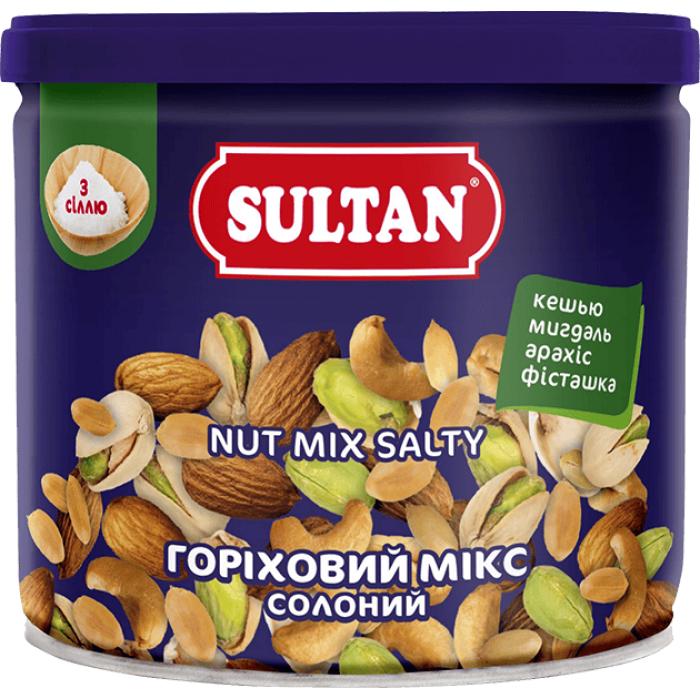 Ореховый микс, соленый, ж/б 120г