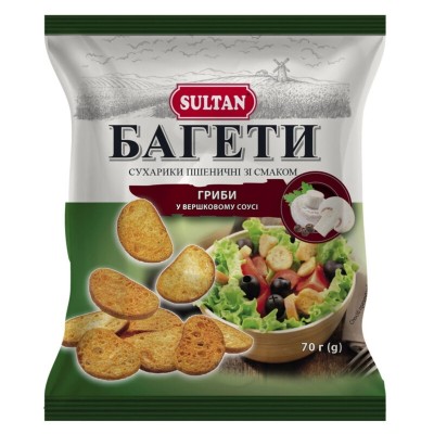 Багети зі смаком грибів у вершковому соусі, 70г