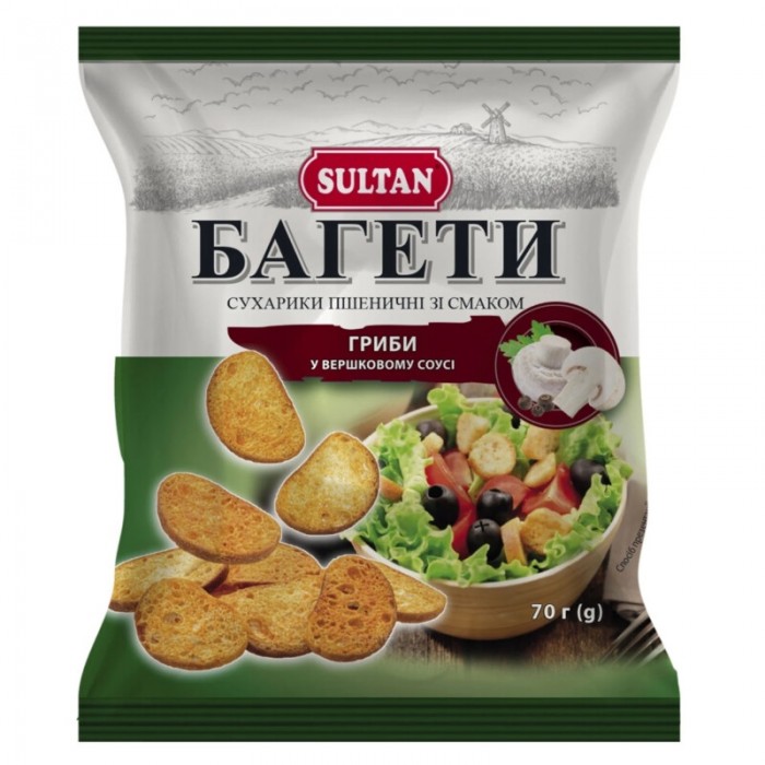 Багети зі смаком грибів у вершковому соусі, 70г