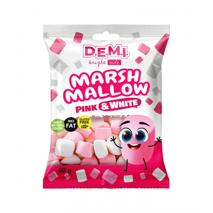 Маршмеллоу Розовый и белый 60г