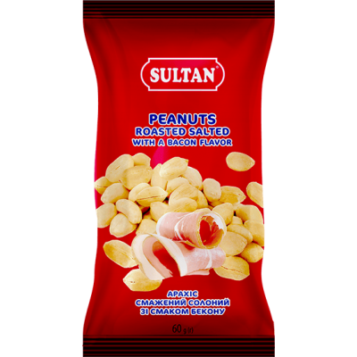 Арахис жареный, соленый со вкусом бекона 60г