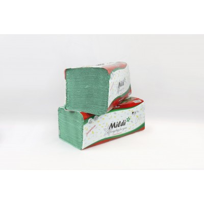 Полотенца листовые Кохавинка V-складка, 250шт/уп (1-слойные) зеленые