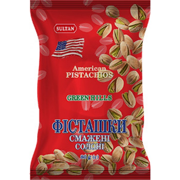 Фисташки жареные, соленые 80г