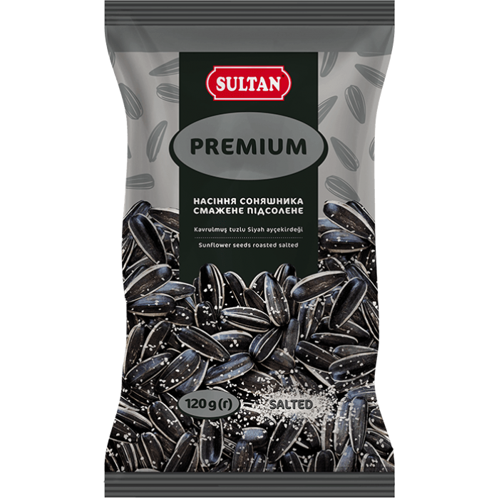 Семечки подсолнечника жареные, полосатые соленые Premium 120г