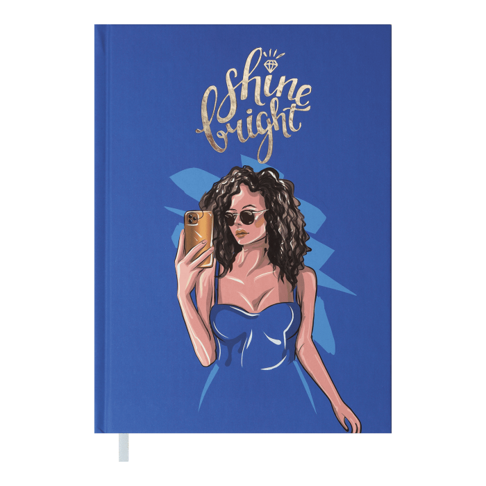 Щоденник недатований А5 Woman (синій) 288арк.