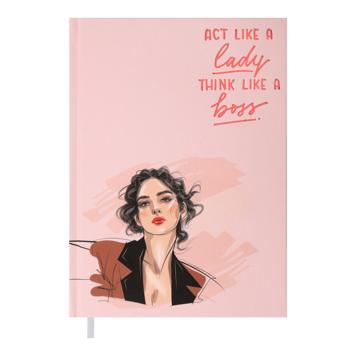 Щоденник недатований А5 Woman (світло-рожевий) 288арк.
