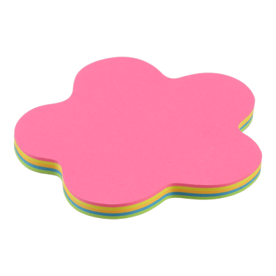 Блок бумаги для заметок с клейким слоем Flower Неон (ассорти) BM.2368-99