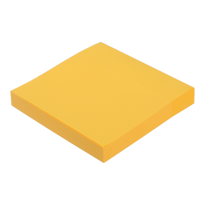 Блок паперу для заміток з клейким шаром Неон 75х75мм  (помаранчевий) BM.2382-11