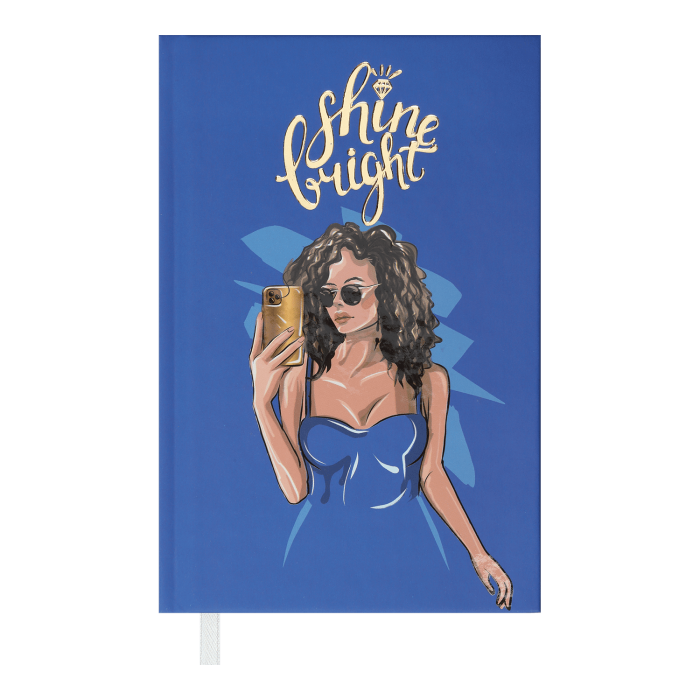 Щоденник недатований А6 Woman (синій) 288арк