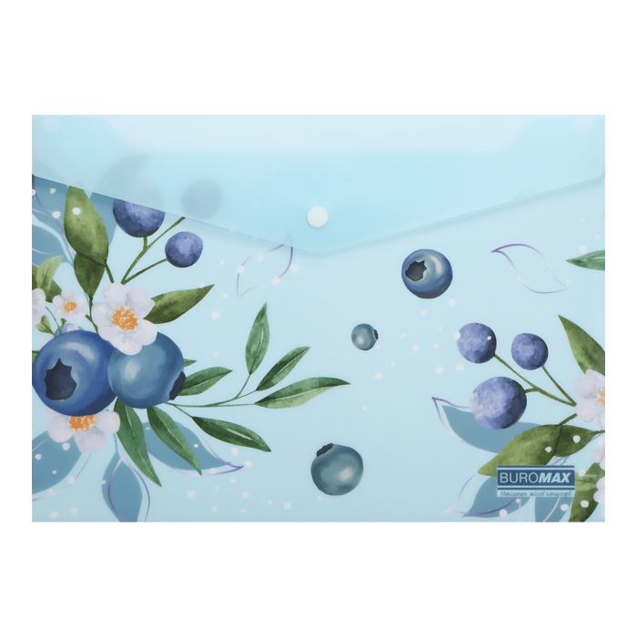 Папка-конверт на кнопці Arabeski А4 (морська хвиля)