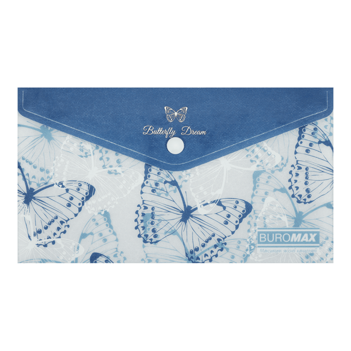 Папка-конверт на кнопці DL Arabeski (синій) BM.3952-02