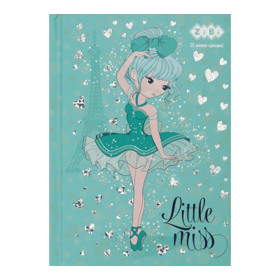 Блокнот Little Miss А6, 64л. клетка (бирюзовый)