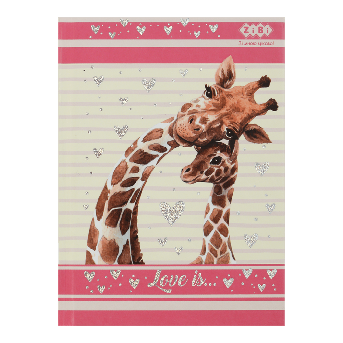 Блокнот Love Is А-6, 64арк. тверд. обкл. клітинка (рожевий)