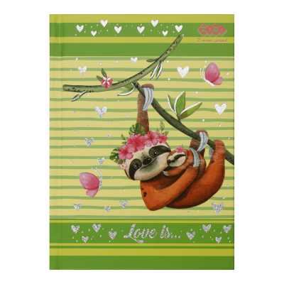 Блокнот Love Is А-6, 64л. тверд. обл. клетка (салатовый)