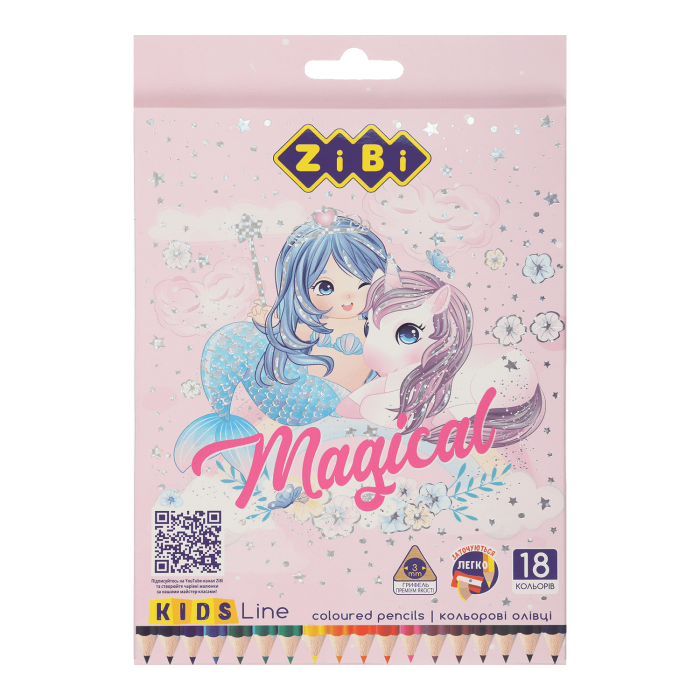 Олівці кольорові Магія (18 кольорів) ZB.2449