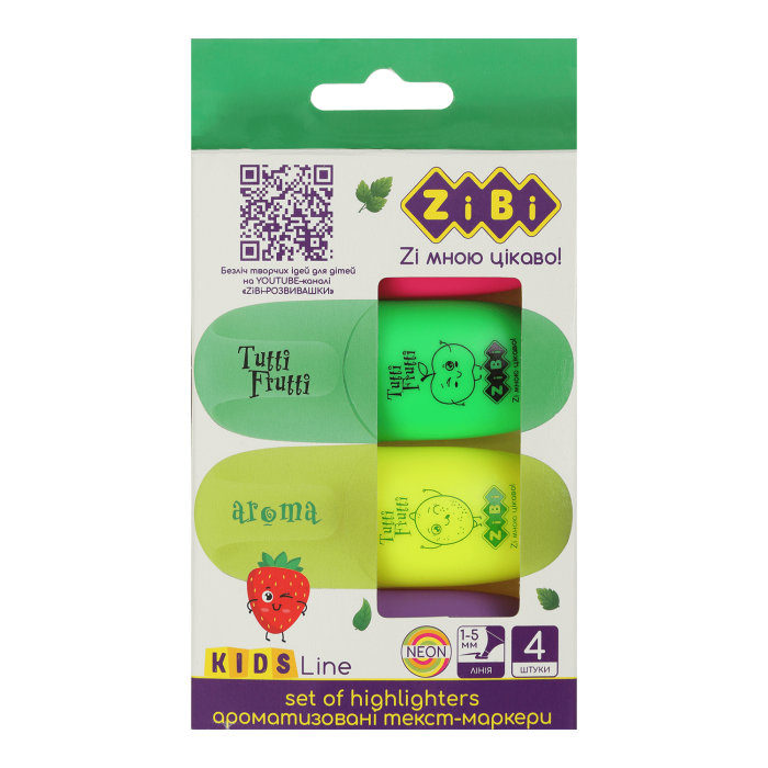 Набір текст-маркерів Tutti-Frutti (4 кольори) ZB.2702