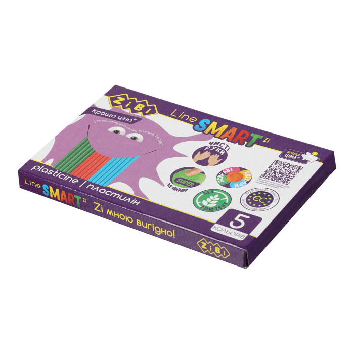 Пластилин (5 цветов) 100г. Smart Line ZB.6220