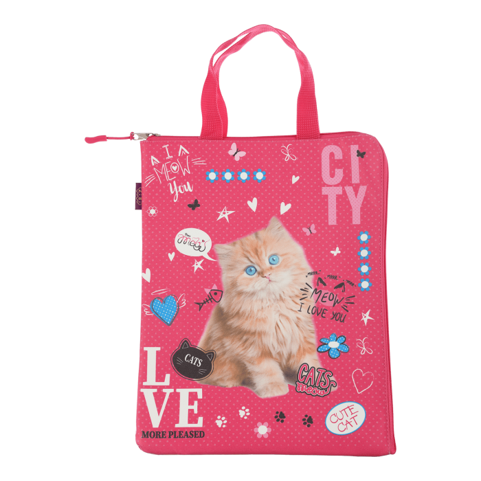 Папка Кошеня А4 (34.5х27.5х1см) вертикальна, з 2-ма ручками 