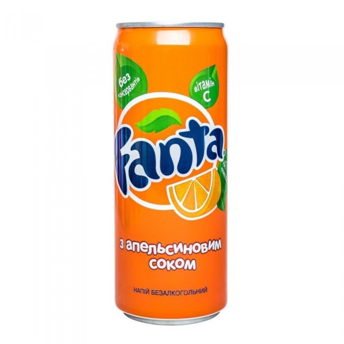 Напиток безалкогольный с/г, ж/б Fanta 0,33л