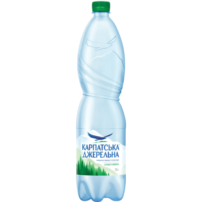 Вода Карпатська Джерельна слабогаз. 1,5 л, ПЭТ