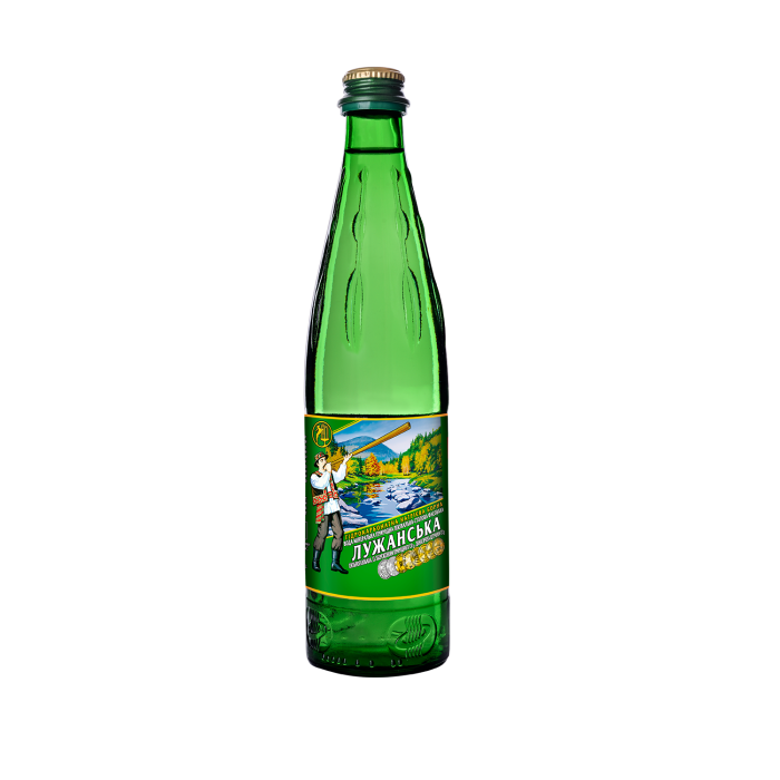 Вода минеральная Лужанська, газир. 0,5л. стекло