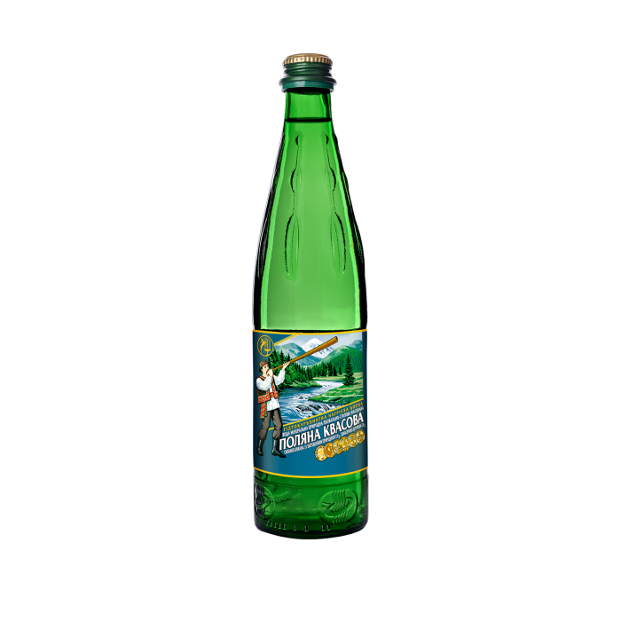 Вода минеральная Поляна квасова газир. 0,5л. стекло