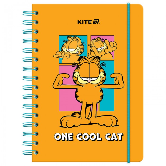 Блокнот на пружині, клітинка Garfield А5, 80арк