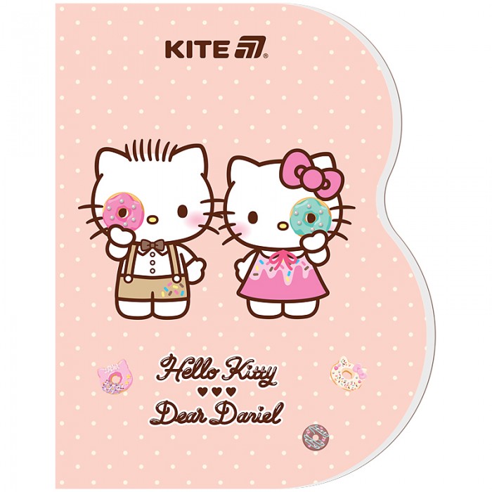 Блокнот клейовий з фігурною вирубкою А6, 60арк. клітинка, Hello Kitty