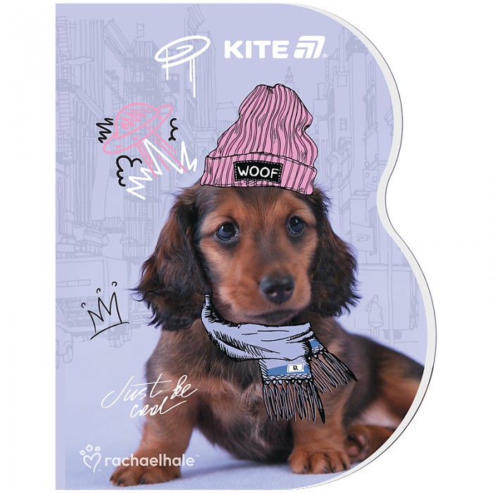 Блокнот клейовий з фігурною вирубкою А6, 60арк. клітинка, Rachael Hale