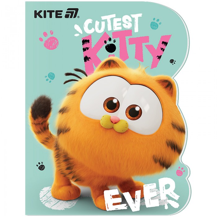 Блокнот клейовий з фігурною вирубкою А6, 60арк. клітинка, Garfield