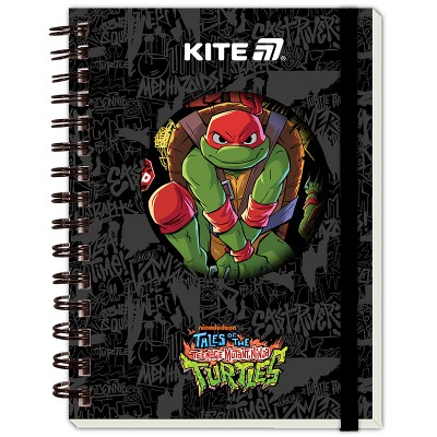Блокнот на пружині з фігурною вирубкою, клітинка Ninja Turtles А6, 80арк
