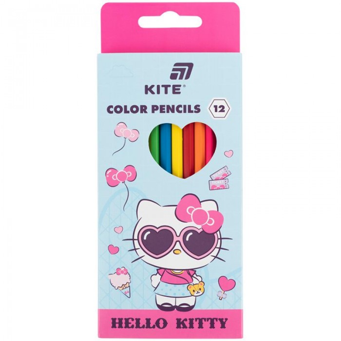 Олівці кольорові (12 кольорів) Hello Kitty