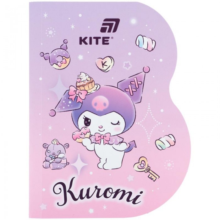 Блокнот клейовий з фігурною вирубкою А6, 60арк. клітинка, Kuromi