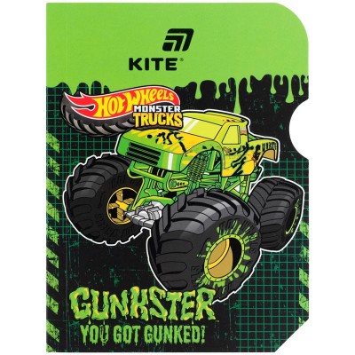 Блокнот клейовий з фігурною вирубкою А6, 60арк. клітинка, Hot Wheels