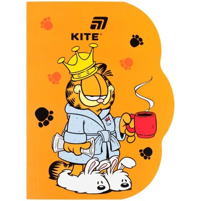 Блокнот клейовий з фігурною вирубкою А6, 60арк. клітинка, Garfield