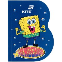 Блокнот клейовий з фігурною вирубкою А6, 60арк. клітинка, Sponge Bob