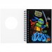Блокнот на пружине с фигурной вырубкой, клетка Ninjia Turtles А6, 80л
