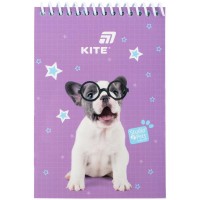 Блокнот на пластиковій пружині А6-, 48арк. нелінов., Studio Pets