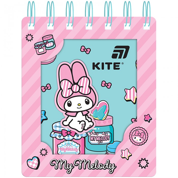 Блокнот на пружині з фігурною вирубкою, клітинка My Melody 105х125мм, 80арк