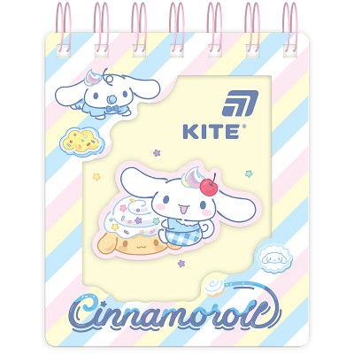 Блокнот на пружине с фигурной вырубкой, клетка Cinnamoroll 105х125мм, 80л