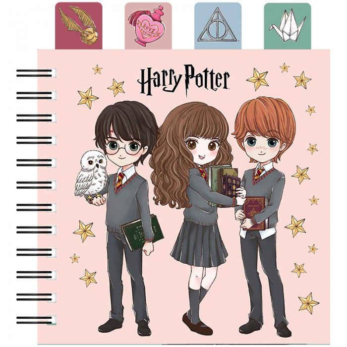 Блокнот с разделителями на спирали Harry Potter 155х166мм, 80л., клетка