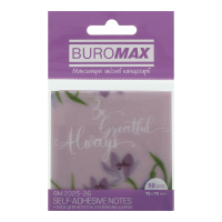 Блок пластиковый с клейким слоем ARABESKI 75х75мм, 50л. (блестящий, лавандовый)