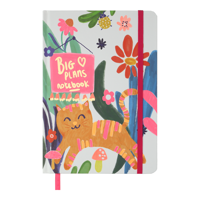 Книга записна на гумці Animals, А5, 96арк. клітинка (білий)