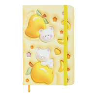 Книга записна на гумці Yammi, А6, 80арк. клітинка (жовтий)