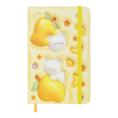 Книга записна на гумці Yammi, А6, 80арк. клітинка (жовтий)