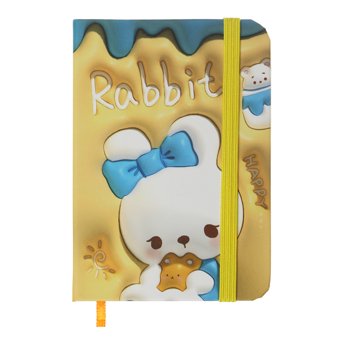 Книга записна на гумці Yammi, А7, 80арк. клітинка (жовтий)