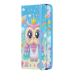 Книга записна на гумці Owl, А7, 80арк. клітинка (блакитний)