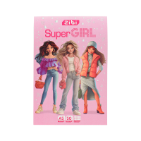 Блокнот-планшет Super Girl, клітинка, А5, 50арк.