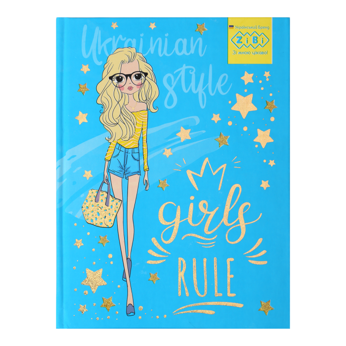 Блокнот Fashion А-5, 64арк, тверд. обкл. клітинка (блакитний)