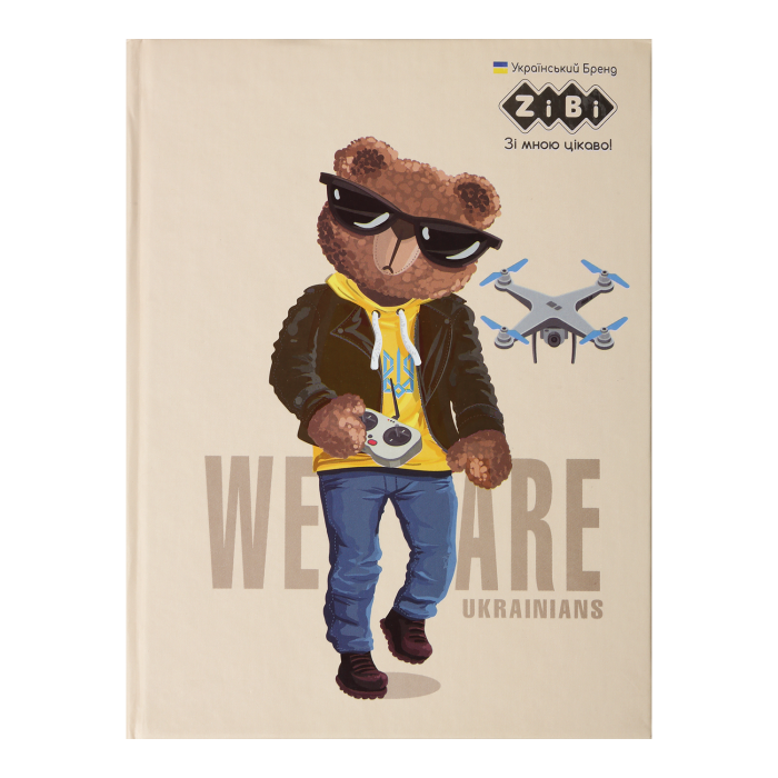 Блокнот Animals А-5, 64арк, тверд. обл. клітинка, бежевий